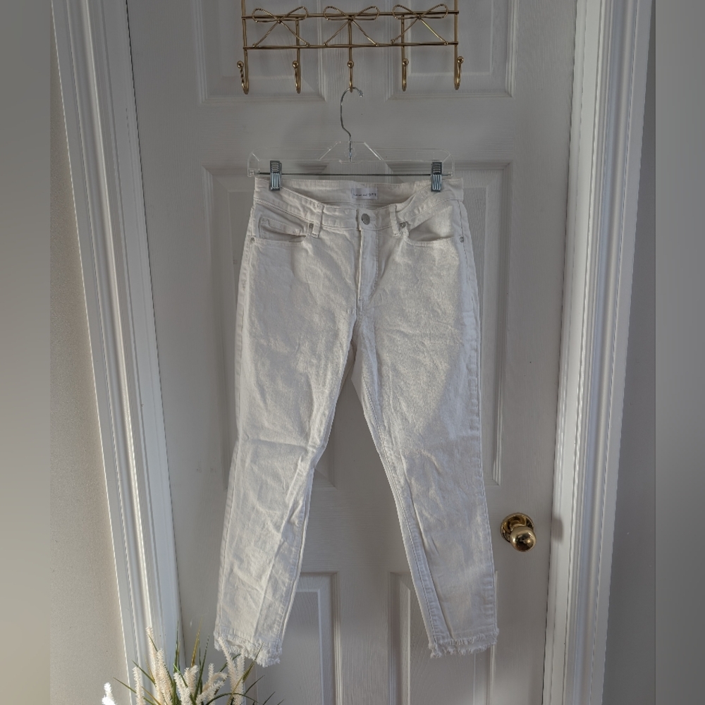 LOFT Women's Cream Ankle Jeans